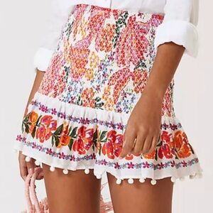 FARM Rio Vibrant Floral Skater Skirt